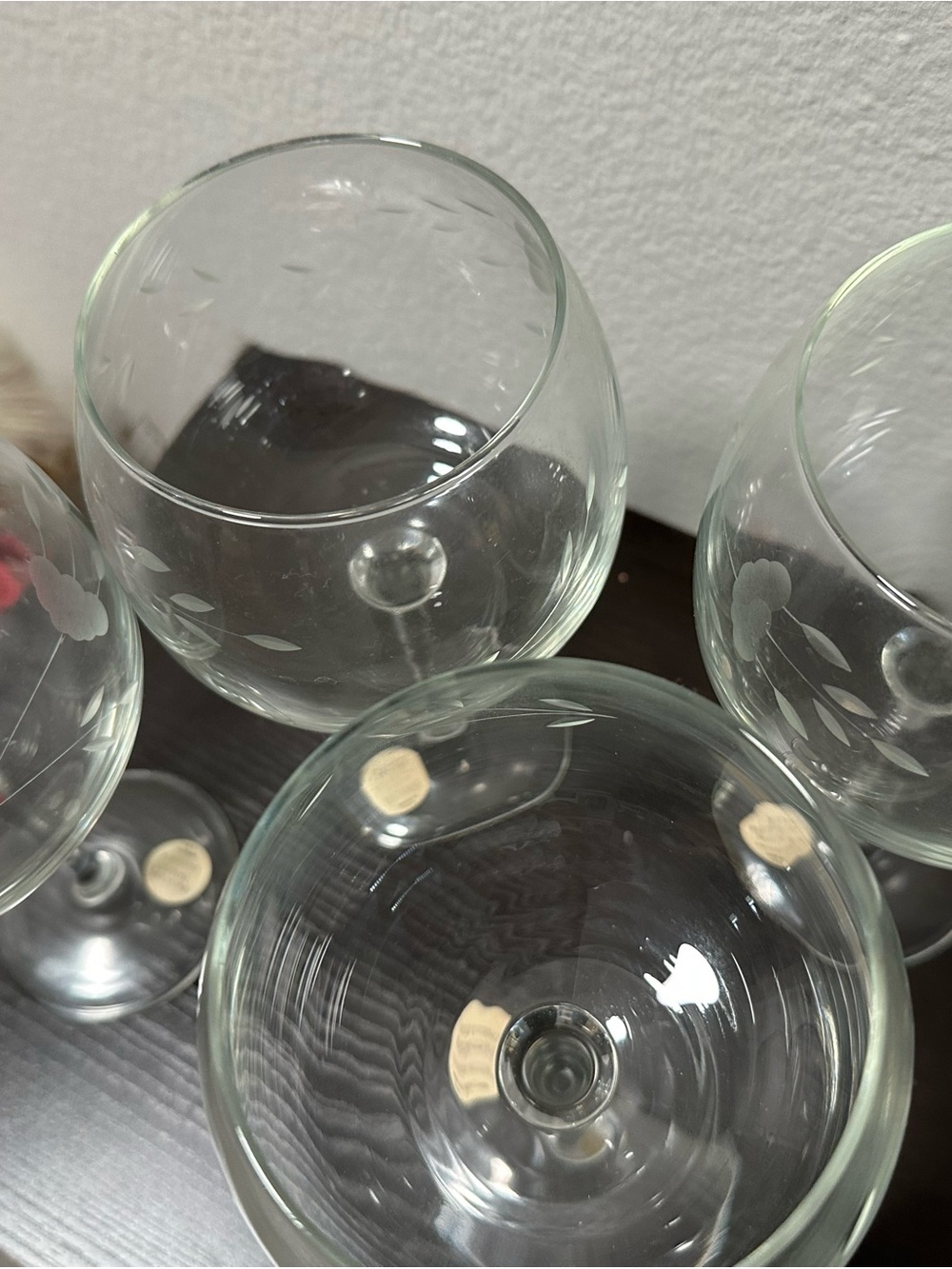 Princess House Clear Glass Wine Stems